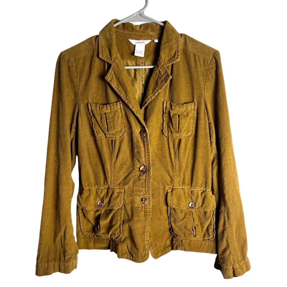 Sundance Brown Corduroy Blazer Jacket Size‎ Small Casual Button Up